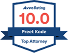 Logo Recognizing Kode Law Firm's affiliation with Top Attorneys 2021