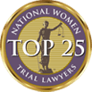 Logo Recognizing Kode Law Firm's affiliation with Top 25 National Women Trial Lawyers